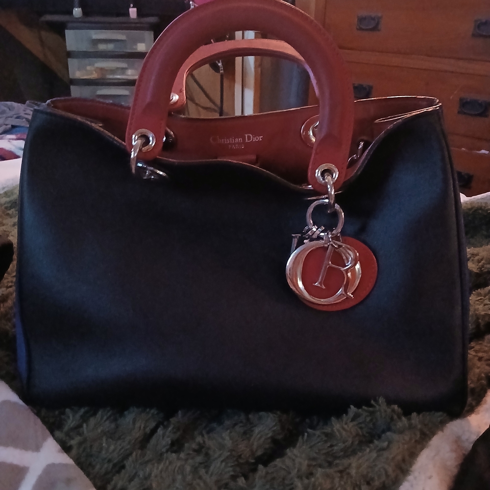 Dior Black and Brown Satchel Bag